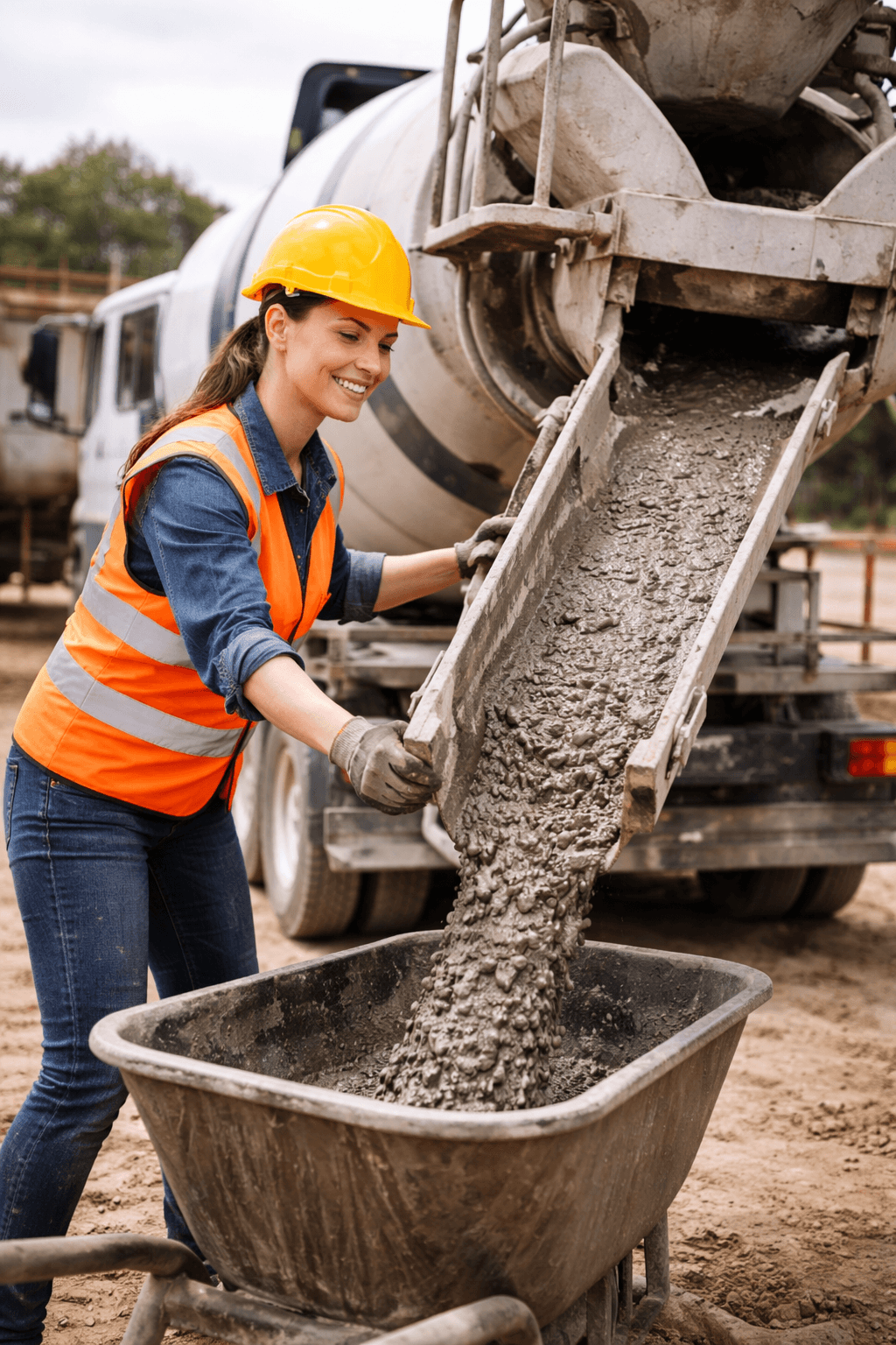 chauffeur toupie béton livraison chantier béton prêt à l'emploi