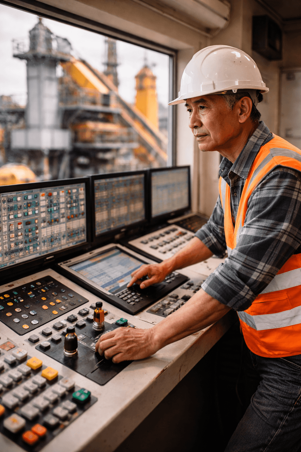 conducteur centrale enrobé production bitume route matériaux routiers