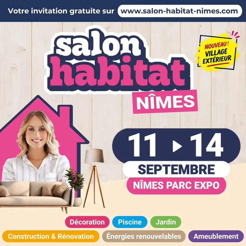 Affiche du Salon de l’Habitat de Nîmes 2026 du 11 au 14 septembre