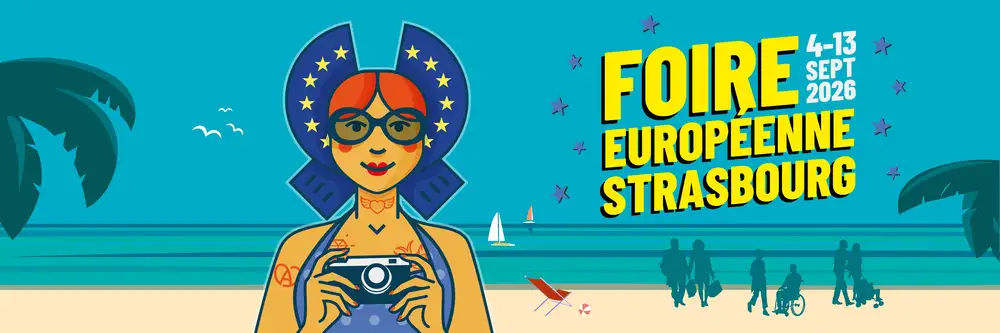 Bannière officielle de la Foire Européenne de Strasbourg 2026