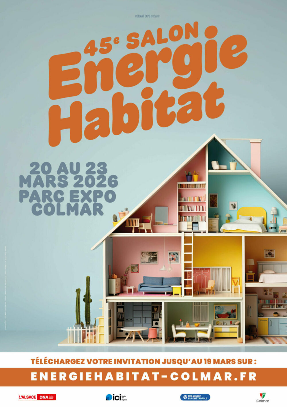 Affiche officielle du Salon Énergie Habitat de Colmar 2026 au Parc Expo de Colmar
