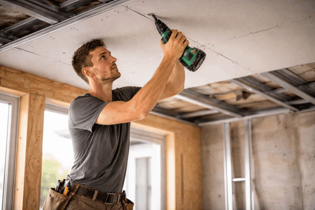 Plaquiste plafond, métier du BTP