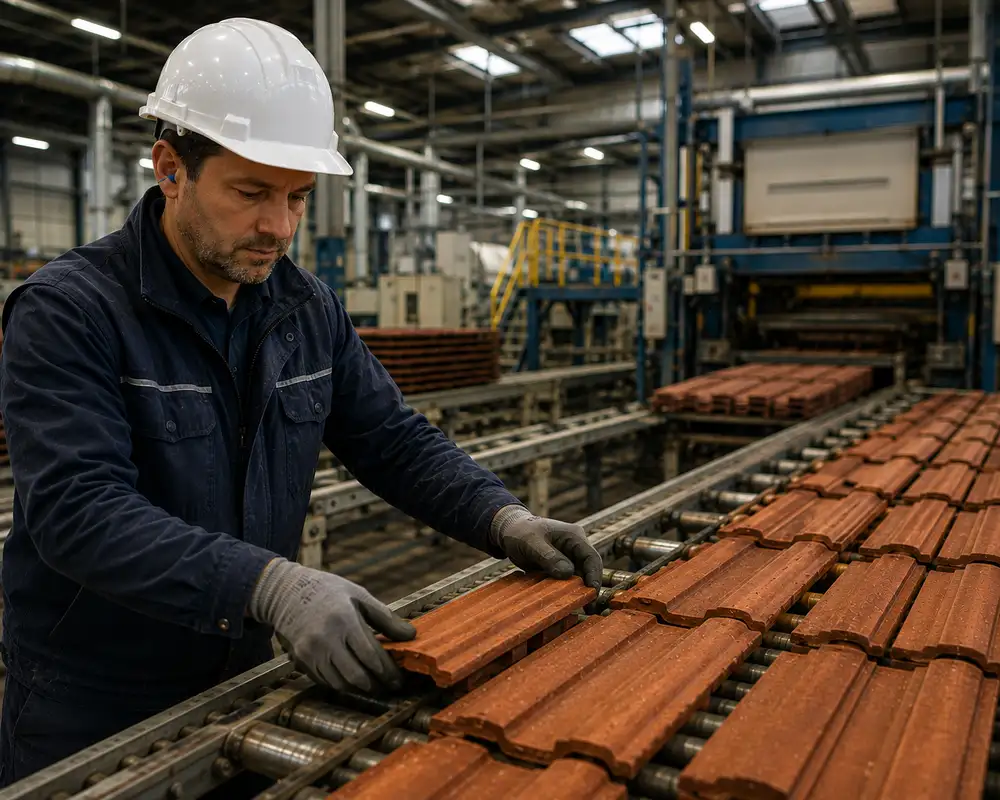 Fabricant tuiles, métier du BTP