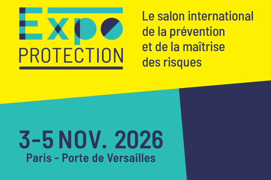 Logo d’Expoprotection, salon international de la prévention et de la maîtrise des risques, du 3 au 5 novembre 2026 à Paris Porte de Versailles.